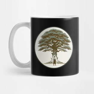 Ancient Guardian - Samurai Under the Wisdom Tree Design Mug